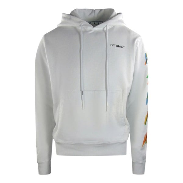 Off-White SMR Print Logo Slim Fit Hoodie - White