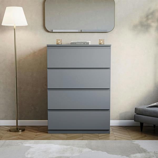 Vida Designs Denver 4 Drawer Chest, Black