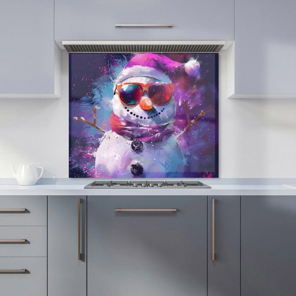 Warren Reed - Designer Cosmic Snowman Celebration Kitchen Splashback