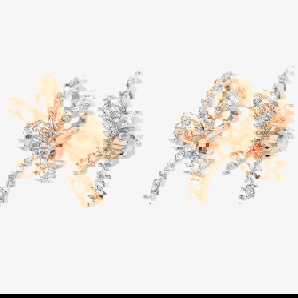 Swarovski Volta Rose Gold Plated Small Bow Earrings 5647572