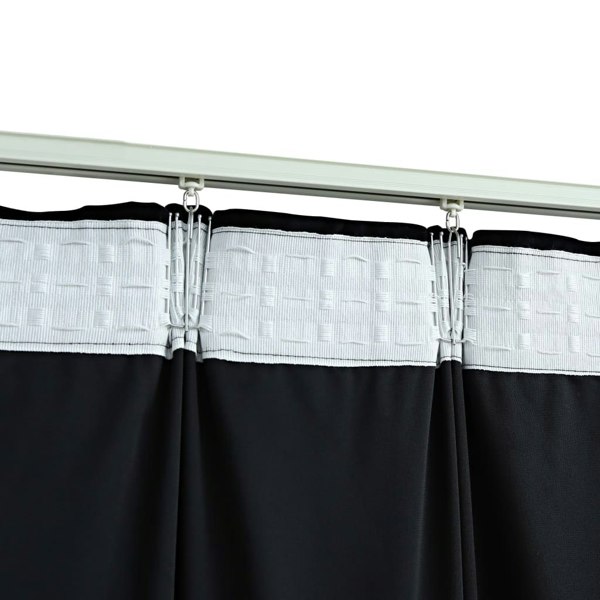 Berkfield Blackout Curtains 2 pcs with Hooks Velvet Black 140x245 cm