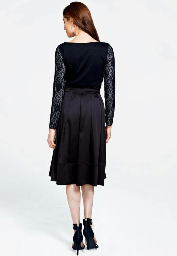 HotSquash Box pleat silky skirt