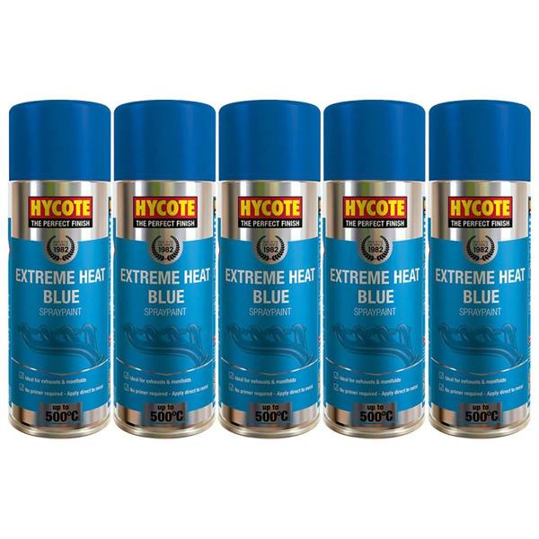Hycote 5X Hycote Extreme Heat Blue Spray Paint 400ml