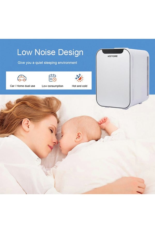 Living and Home White 18L Dual-Use Mini Refrigerator