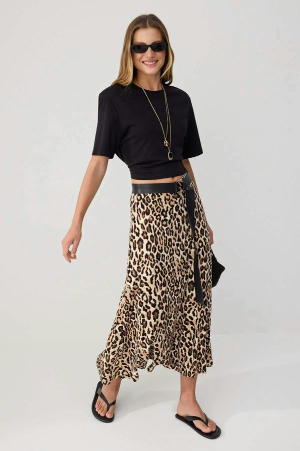 A-Line Normal Waist Maxi Skirt
