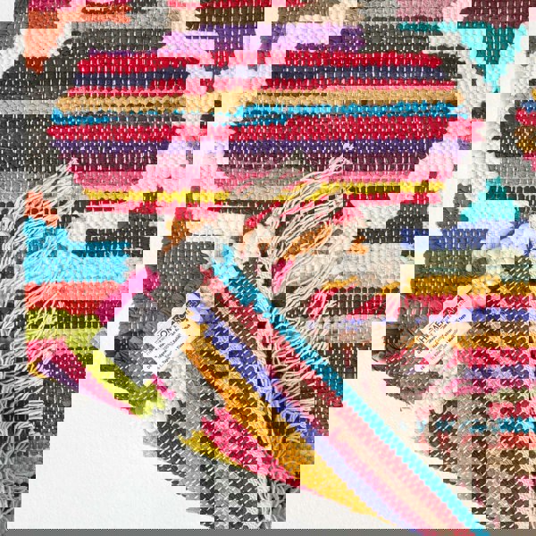 HOMESCAPES Amsterdam Handwoven Cotton Chindi Kilim Rug