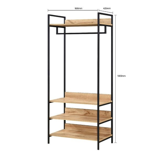 Swish Furniture Alva Open Wardrobe with 4 Shelves
