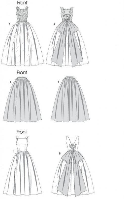 Vogue Sewing Pattern 8729, Dresses, Wedding Dresses, Vintage Style for Women, 6-8-10-12 - Advanced
