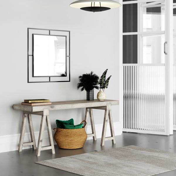 Decortie Corner Modern Design Mirror Black