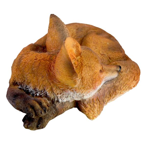 Ferncrest Trading Realistic Laying Red Fox Garden Animal Ornament