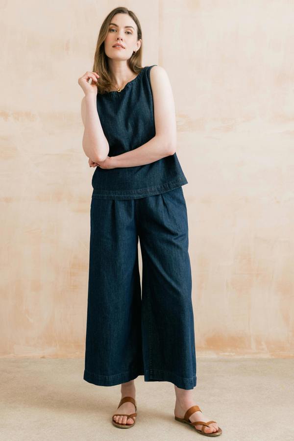 Lily & Me Cora Denim Button Back Vest