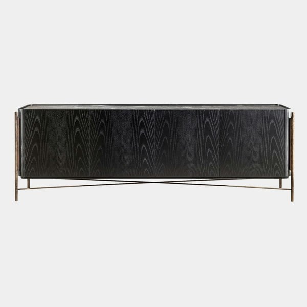 Cantori Italian Black Ash Luxury Sideboard with Porcelain Top