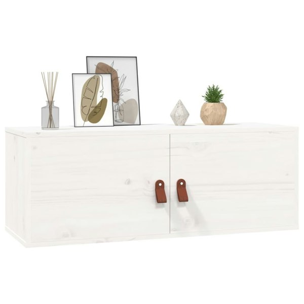 Berkfield Wall Cabinets 2 pcs White 80x30x30 cm Solid Wood Pine