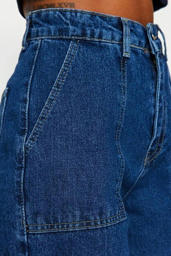 WOVCOR High Waist Wide Leg Jeans with Pocket Details
