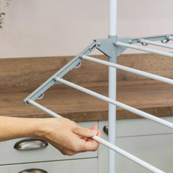 JVL Freestanding 3 Tier Drying Rack, White