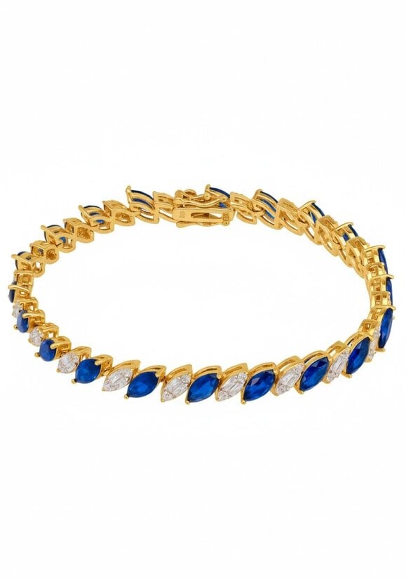 Latelita Viscountess Tennis Bracelet Sapphire Gold