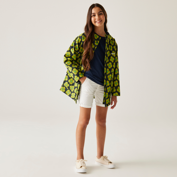 Regatta Kids Orla Kiely Swing Spinning Flower Waterproof Jacket - Navy