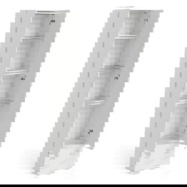 Furniture To Go Space Wardrobe with 2 Doors + 1 Drawer in White 1750