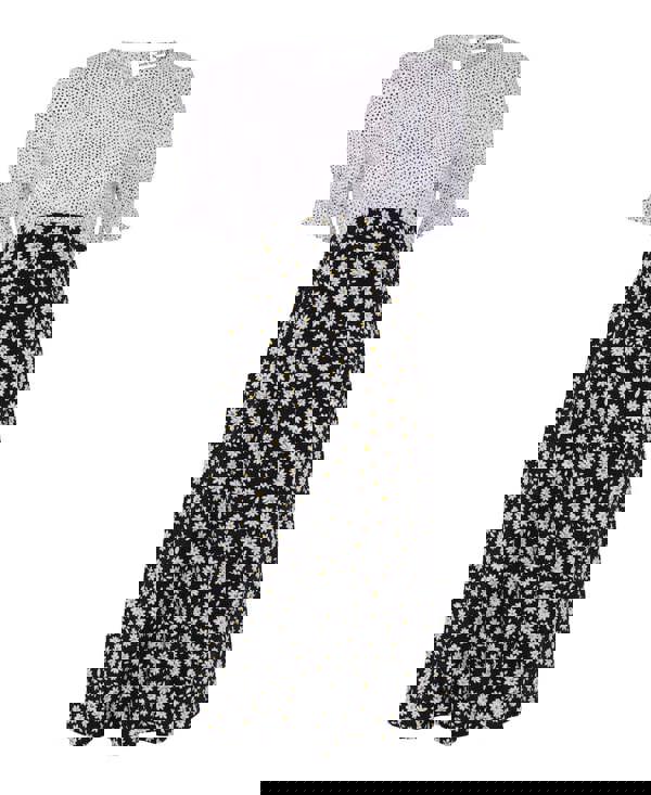 Floral mix midi dress