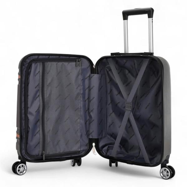 Infinity Luggage Hard Shell Modern Dual 4 Wheel Luggage Suitcase Set