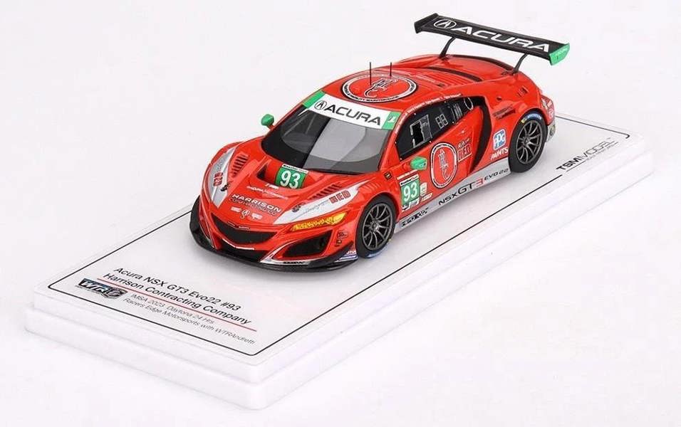 MCSlots Acura NSX GT3 EVO22 #93 Racers Edge Motorsports W/WTR IMSA 2023 Daytona 24Hrs 1:43 Scale TSM430758