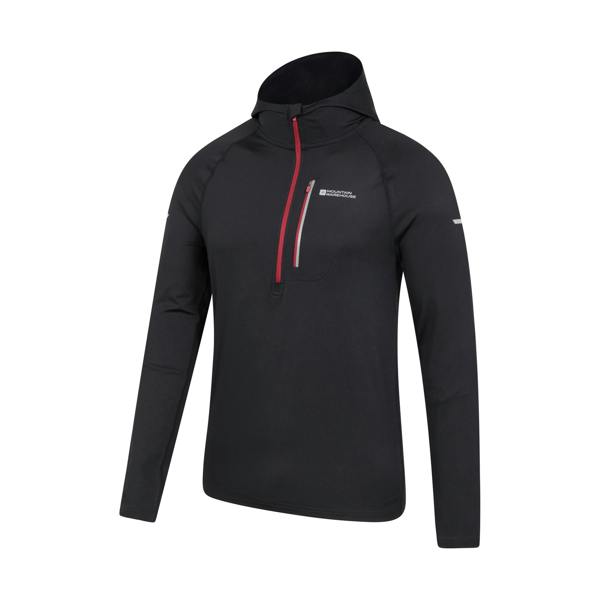 Mountain Warehouse Mens Solo Recycled Slim Hoodie - Black - 