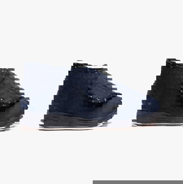 Padders CHERISH Womens (EE Fit) Touch Fasten Boot Slippers Navy