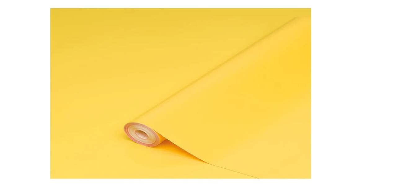 D-C-Fix Alkor Sticky Back Plastic (self adhesive vinyl film) Glossy Lemon 45cm x 2m 380-0066