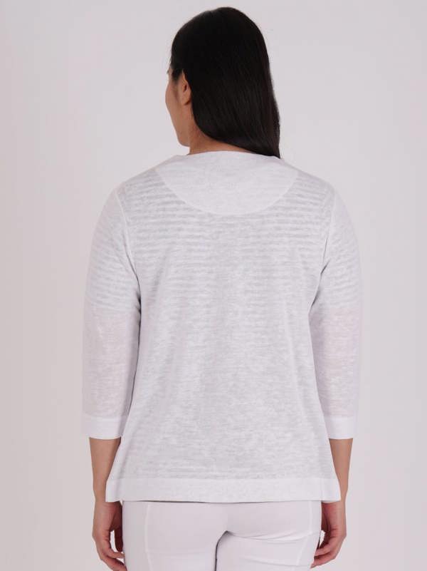 PennyPlain Front Button Cardigan - White