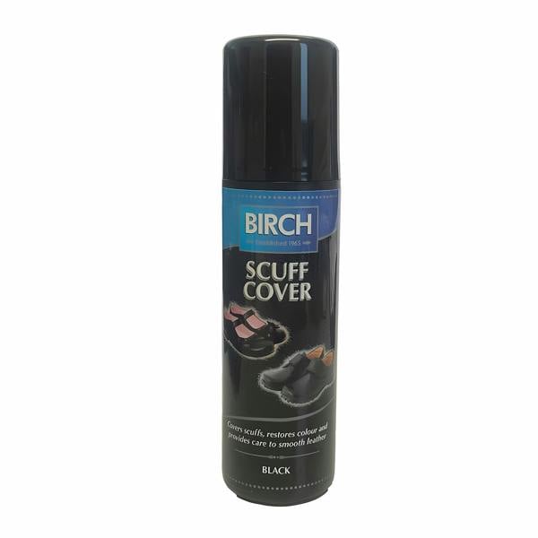 BIRCH Black Scuff Cover - Conceals Scratches & Scuffs on Leather Shoes 75ml