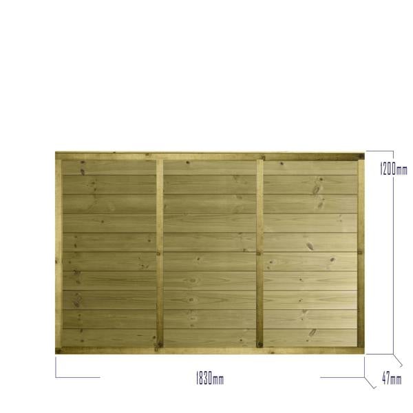 [amazon variation] ultimate t&g horizontal fence panel [6ft x 1ft, 2ft, 3ft, 4ft] 4
