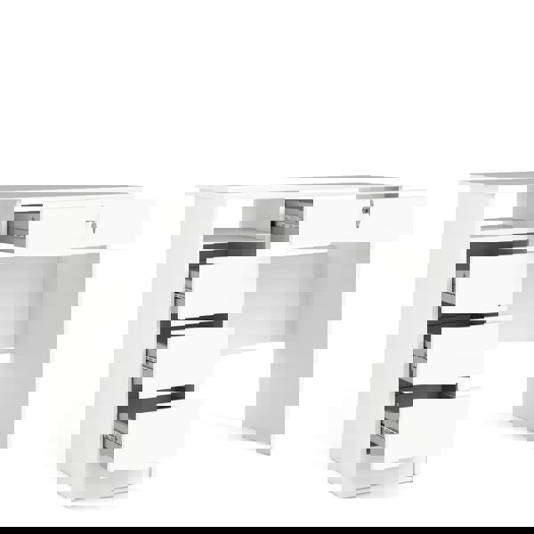 Furniture To Go Function Plus Desk (3+1) Handle Free Drawer in White