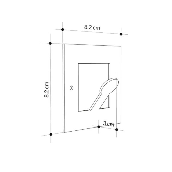Decortie Modern Kaly Unique Metal Square Triple Hooks for Hanging, Set of 3 Square Shape Hooks Kitchen, Waterproof (Matte, )