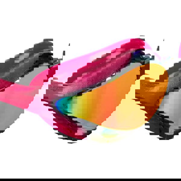 Aquafeel Leader Mirrored swim goggles with red black lenses and double head strap