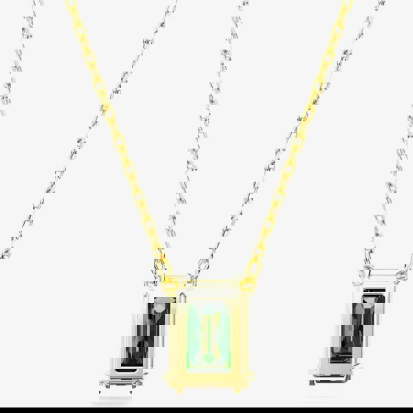 Swarovski Matrix Green Mixed Cuts Gold Tone Plated Necklace 5677141