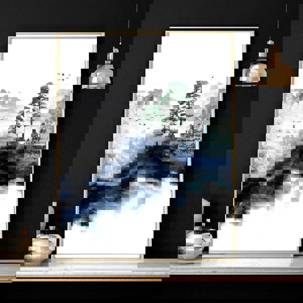 Wall picture for living room | set of 3 Japanese art prints