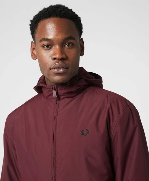 Fred Perry Oxblood Hooded Brentham Jacket - Burgundy