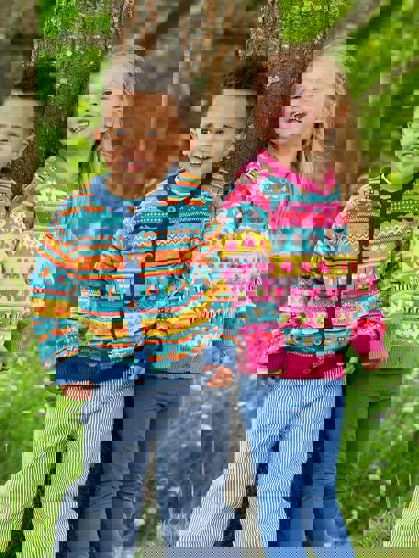 Kite Boys Organic Kaleidoscope Coastal Cardi