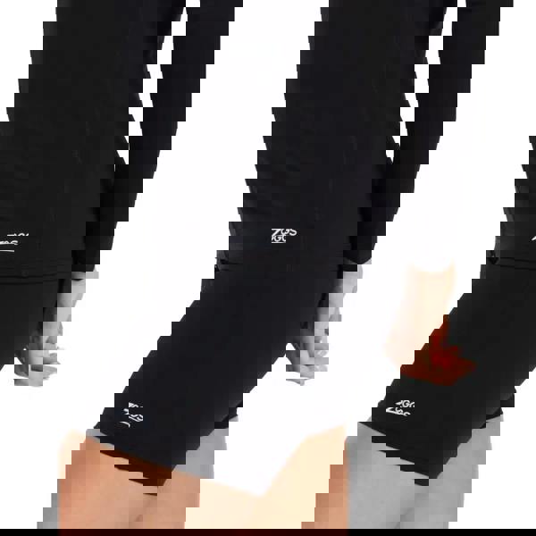 Zoggs Long Sleeve Zip Sun Top - Black