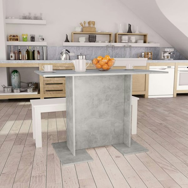Berkfield Dining Table Concrete Grey 110x60x75 cm Engineered Wood