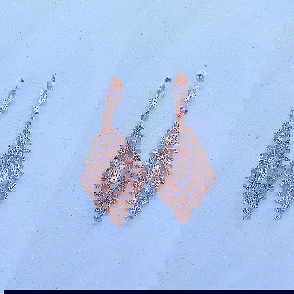 Statement Earrings Long Drop Earrings with Crystal back rose gold