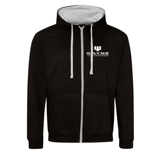 Batman Unisex Adult Wayne Industries Full Zip Hoodie - Black