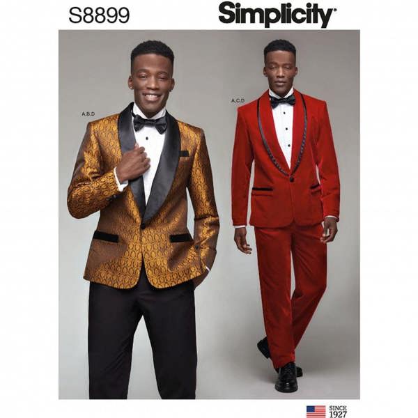Simplicity Sewing Pattern 8899, Jackets, Trousers, Suits for Men, AA (34-36-38-40-42) - Advanced