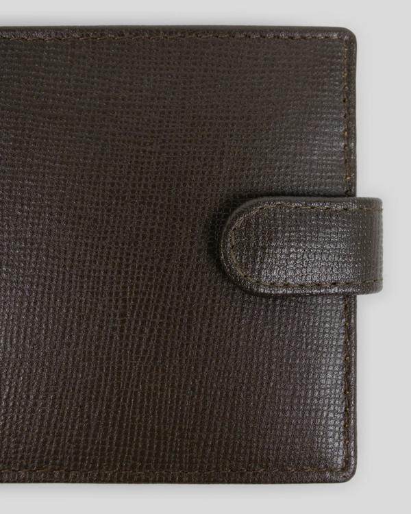 Steel & Jelly Findon - Saffiano Leather Wallet With Popper Fastening