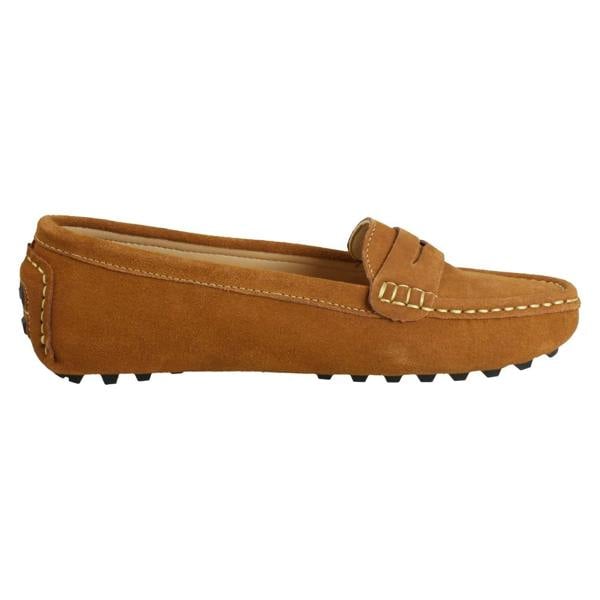 Down to Earth Ladies Down To Earth Suede Leather Slip On Moccasins F80593