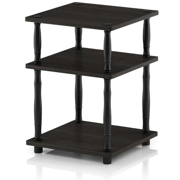 WALPLUS Turn-N-Tube Easy Assembly Multipurpose Shelf with Classic Tubes, French Oak Grey/Black perfect for organized storage and display