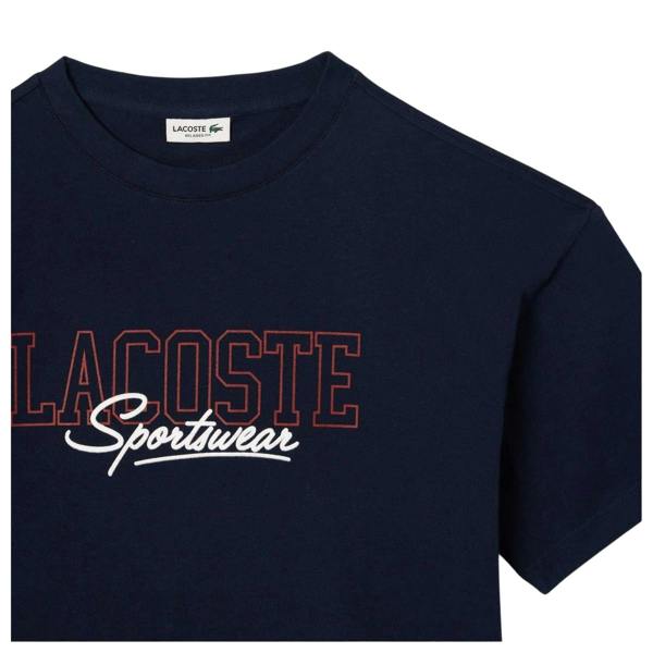 Lacoste Mens Cotton Relaxed Fit T-Shirt - Navy - 