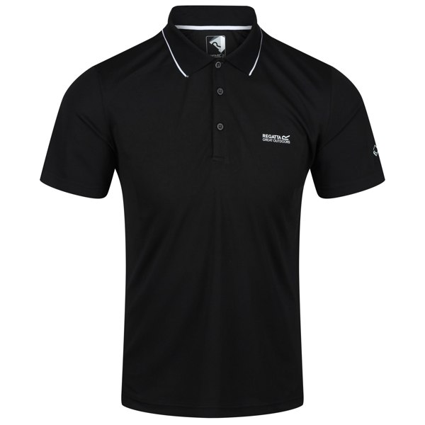 Regatta Mens Maverick V Active Polo Shirt - Black