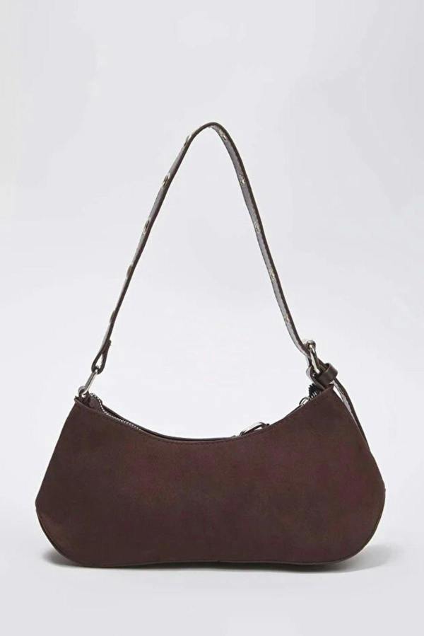 WOVCOR Baguette Shoulder Bag with Belt Buckle Detail