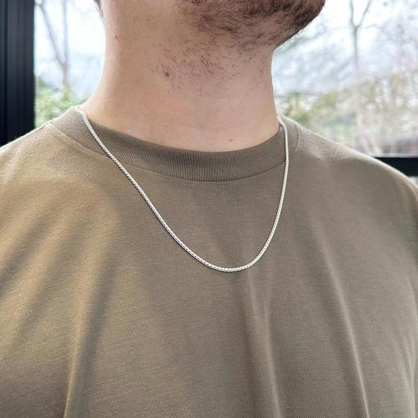 Love Silver Sterling Silver 2mm Spiga Chain